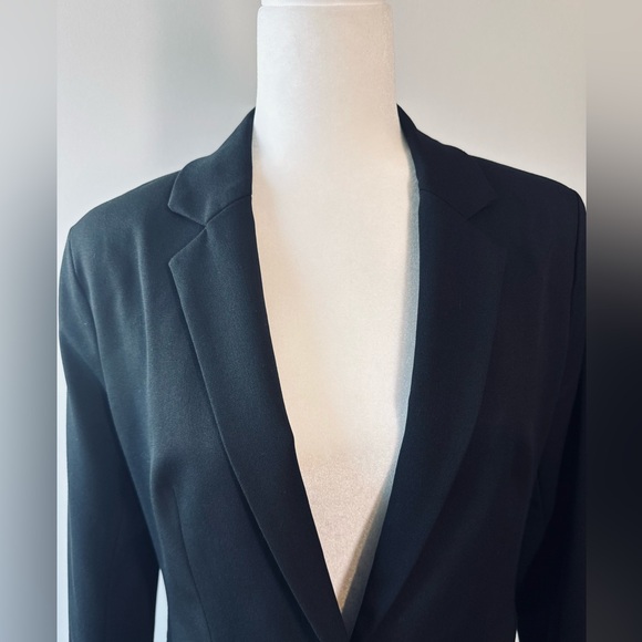 Express The Editor Studio Stretch One Button Black Women's Blazer Size 10 - Picture 5 of 16